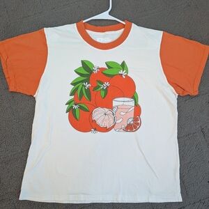 Big Bud Press Orange and White Graphic T-Shirt